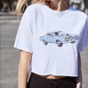 Brandy Melville John Galt Motor Show Cropped Tee